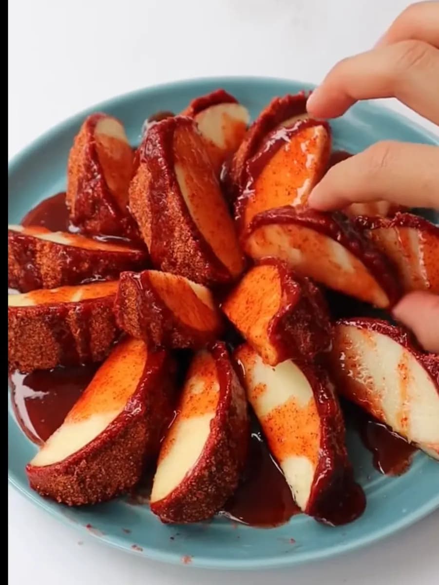 Apple with chamoy